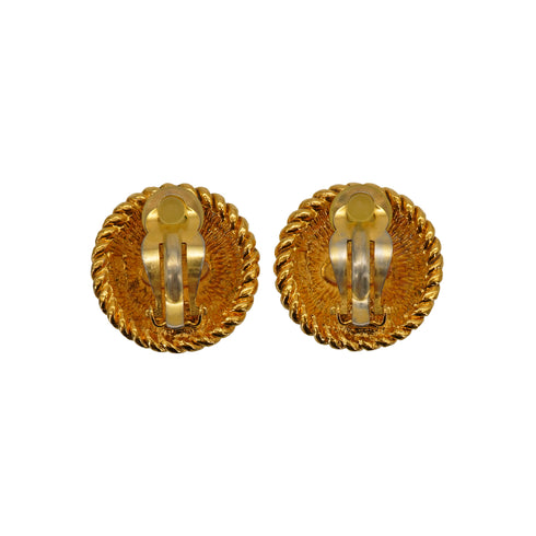 VINTAGE CHANEL EARRINGS COCOMARK ROUND ACCESSORY 90334887