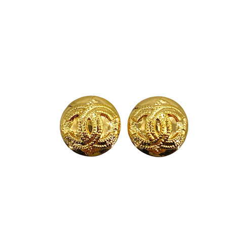 VINTAGE CHANEL EARRINGS COCOMARK ROUND ACCESSORY 94P 90327609