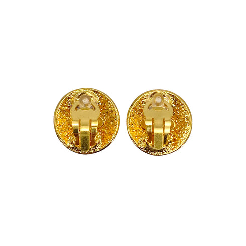 VINTAGE CHANEL EARRINGS COCOMARK ROUND ACCESSORY 94P 90327609