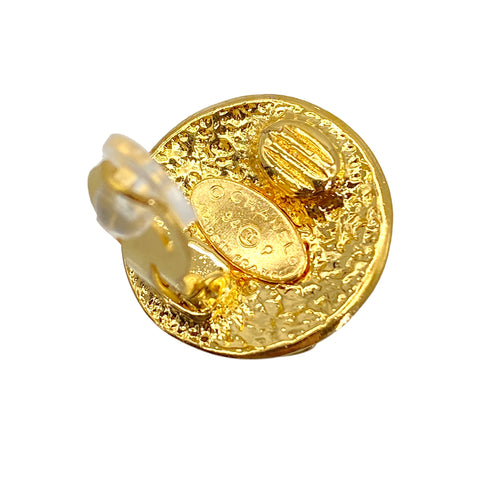 VINTAGE CHANEL EARRINGS COCOMARK ROUND ACCESSORY 94P 90327609
