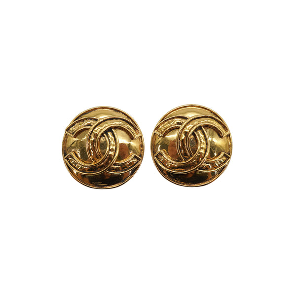 VINTAGE CHANEL EARRINGS COCOMARK ROUND ACCESSORY 94P 90328680