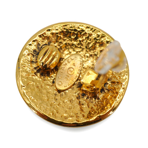 VINTAGE CHANEL EARRINGS COCOMARK ROUND ACCESSORY 94P 90328680