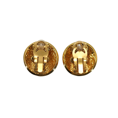 VINTAGE CHANEL EARRINGS COCOMARK ROUND ACCESSORY 94P 90331811