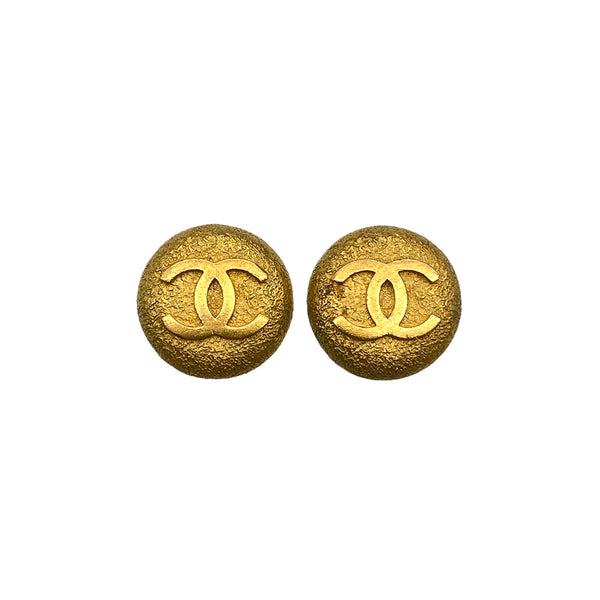 VINTAGE CHANEL EARRINGS COCOMARK ROUND ACCESSORY 95A 90325276