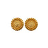 VINTAGE CHANEL EARRINGS COIN MOTIF ROUND ACCESSORY 95A 90334879