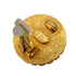 VINTAGE CHANEL EARRINGS COIN MOTIF ROUND ACCESSORY 95A 90334879