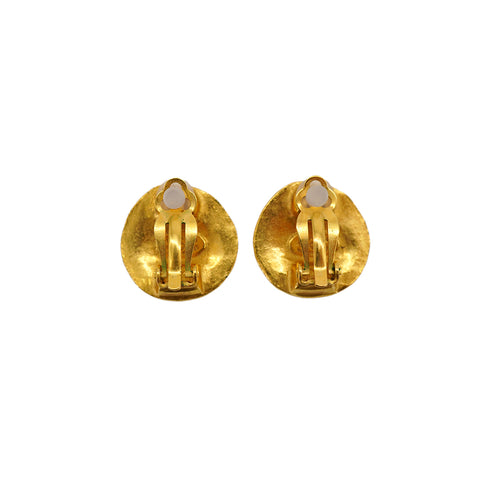 VINTAGE CHANEL EARRINGS COCOMARK ROUND ACCESSORY 96P 90326758
