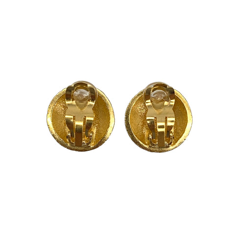 VINTAGE CHANEL EARRINGS COCOMARK ROUND ACCESSORY 96P 90327598