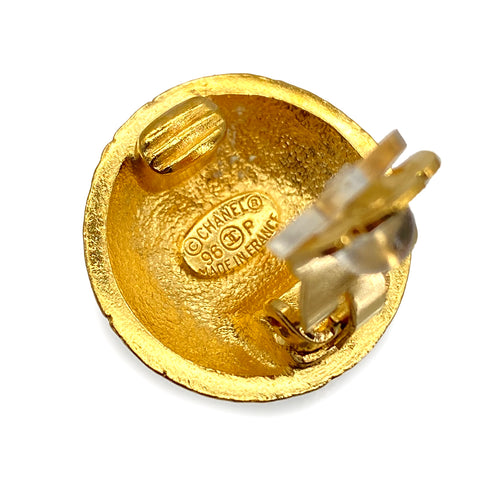VINTAGE CHANEL EARRINGS COCOMARK ROUND ACCESSORY 96P 90327598