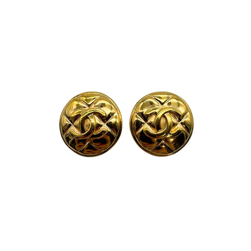 VINTAGE CHANEL EARRINGS COCOMARK ROUND ACCESSORY 90328939