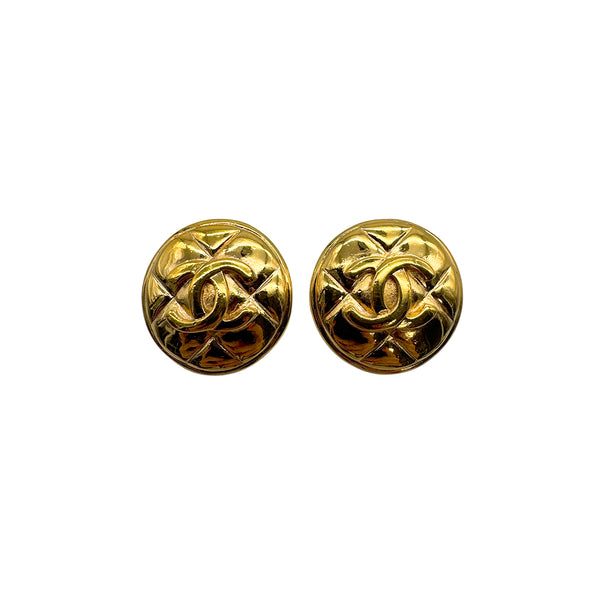 VINTAGE CHANEL EARRINGS COCOMARK ROUND ACCESSORY 90328939