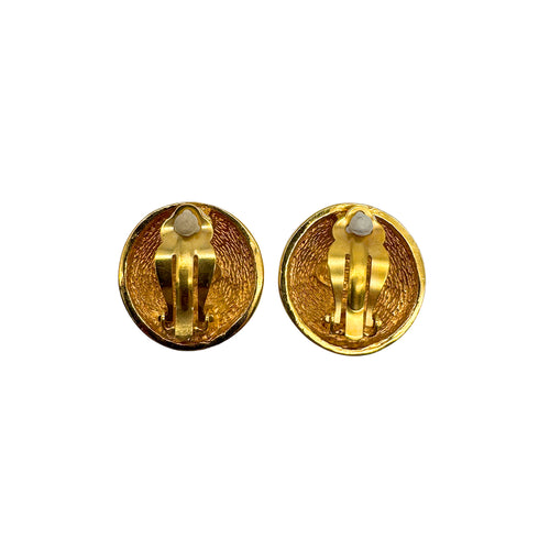 VINTAGE CHANEL EARRINGS COCOMARK ROUND ACCESSORY 90328939