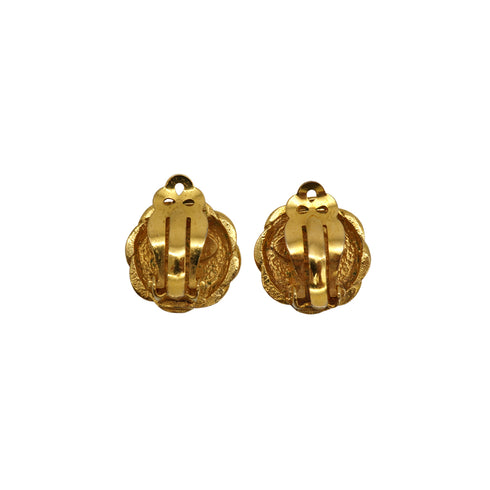 VINTAGE CHANEL EARRINGS COCOMARK ROUND ACCESSORY 90330673