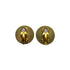 VINTAGE CHANEL EARRINGS COCOMARK ROUND BLACK ACCESSORY 94A 90326870