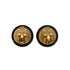 VINTAGE CHANEL EARRINGS COCOMARK ROUND BLACK ACCESSORY 95A 90335313