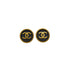 VINTAGE CHANEL EARRINGS COCOMARK ROUND BLACK GOLD ACCESSORY 90339676