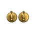 VINTAGE CHANEL EARRINGS COCOMARK ROUND BLACK GOLD ACCESSORY 95P 90326871