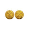 VINTAGE CHANEL EARRINGS COCOMARK ROUND GOLD ACCESSORY 28 90327894