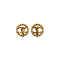 VINTAGE CHANEL EARRINGS COCOMARK ROUND GOLD ACCESSORY 90335009