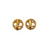 VINTAGE CHANEL EARRINGS COCOMARK ROUND GOLD ACCESSORY 90335009