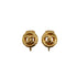 VINTAGE CHANEL EARRINGS COCOMARK ROUND GOLD ACCESSORY 90335624
