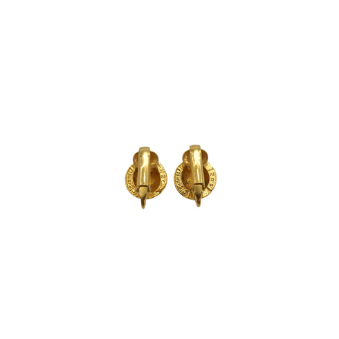 VINTAGE CHANEL EARRINGS COCOMARK ROUND GOLD ACCESSORY 90350549