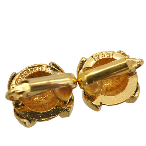 VINTAGE CHANEL EARRINGS COCOMARK ROUND GOLD ACCESSORY 90350569