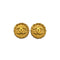 VINTAGE CHANEL EARRINGS COCOMARK ROUND GOLD ACCESSORY 93A 90327597