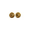 VINTAGE CHANEL EARRINGS COCOMARK ROUND GOLD ACCESSORY 93P 90322535