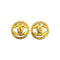 VINTAGE CHANEL EARRINGS COCOMARK ROUND GOLD ACCESSORY 94P 90328007