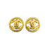 VINTAGE CHANEL EARRINGS COCOMARK ROUND GOLD ACCESSORY 94P 90328007