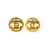 VINTAGE CHANEL EARRINGS COCOMARK ROUND GOLD ACCESSORY 94P 90328007