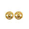 VINTAGE CHANEL ROUND EARRINGS COCOMARK GOLD ACCESSORY 94P 90345093
