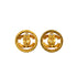 VINTAGE CHANEL ROUND EARRINGS COCOMARK GOLD ACCESSORY 94P 90345093