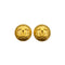 VINTAGE CHANEL EARRINGS COCOMARK ROUND GOLD ACCESSORY 95A 90326228