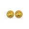 VINTAGE CHANEL EARRINGS COCOMARK ROUND GOLD ACCESSORY 97P 90322037