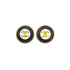 VINTAGE CHANEL EARRINGS COCOMARK ROUND GOLD BLACK ACCESSORY 94A 90321046
