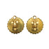 VINTAGE CHANEL EARRINGS COCOMARK ROUND GOLD BLACK ACCESSORY 95P 90335633
