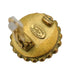 VINTAGE CHANEL EARRINGS COCOMARK ROUND GOLD BLACK ACCESSORY 95P 90335633
