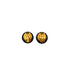 VINTAGE CHANEL EARRINGS COCOMARK ROUND GOLD BLACK ACCESSORY 96A 90347804