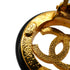 VINTAGE CHANEL EARRINGS COCOMARK ROUND GOLD BLACK ACCESSORY 97A 90347807