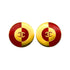 VINTAGE CHANEL EARRINGS COCOMARK ROUND RED GOLD ACCESSORY 90325622