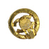 VINTAGE CHANEL EARRINGS COCOMARK ROUND RHINESTONE ACCESSORY 90326866