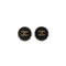 VINTAGE CHANEL EARRINGS COCOMARK ROUND SILVER BLACK ACCESSORY 96P 90335625