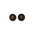 VINTAGE CHANEL EARRINGS COCOMARK ROUND SILVER BLACK ACCESSORY 96P 90335625