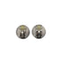 VINTAGE CHANEL EARRINGS COCOMARK ROUND SILVER BLACK ACCESSORY 96P 90335625
