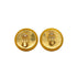VINTAGE CHANEL EARRINGS COCOMARK ROUND YELLOW GOLD ACCESSORY 24 90335750
