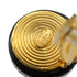 VINTAGE CHANEL EARRINGS COCOMARK SHELL RHINESTONE ROUND GOLD BLACK ACCESSORY 97A 90350545