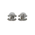 VINTAGE CHANEL EARRINGS COCOMARK SILVER ACCESSORY 99A 90335323