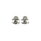 VINTAGE CHANEL EARRINGS COCOMARK LOGO SILVER ACCESSORY 99A 90335617